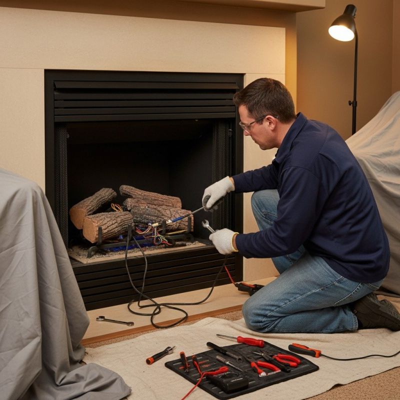 Gas Fireplace Repair detail